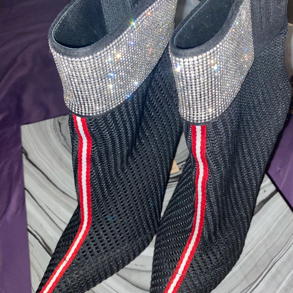 Jeffery Campbell diamond booties worn once inside